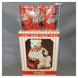 Coca-Cola cookie jar and tin