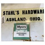 Metal Ashland advertising signs