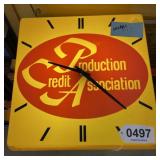 Production Credit Association lighted clock