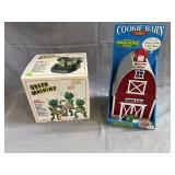 Barn cookie jar and Green Machine Band