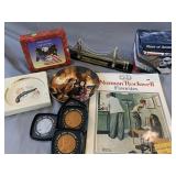 Coin coasters, Norman Rockwell & more collectibles
