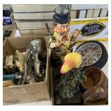 Food processor, bird statue, clock and more