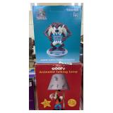 Goofy lamp (NIB), clock radio