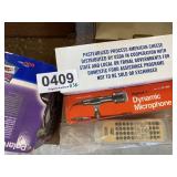 Cassette-corder, microphone, Polaroid instant