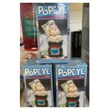 (3) Popeye banks, (1) broken