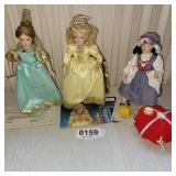 (3) Dolls- Danbury Mint Storybook Coll with boxes