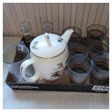 Fiesta ware glasses, candlesticks  and more