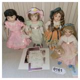 (4) Dolls - Franklin Heirloom by Carol Lawson