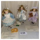 (3) Dolls - Danbury Mint Storybook w/boxes