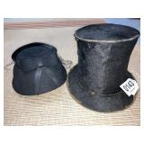 Vintage mens top hat and ladies hat