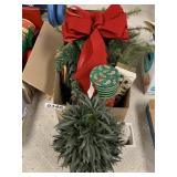 Present boxes, greenary, and more Christmas decor