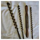 Drill bits/taps and handle