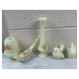 Fenton painted glassware