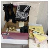 Vintage beaded purses, ladies gloves,