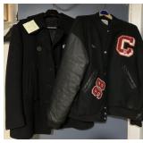 Navy petty coat and Crestview varsity jacket