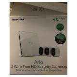 Arlo security cameras, (3) light angels