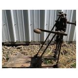 Antique barn beam post drill press boring machine