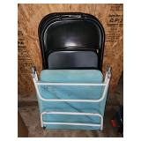 (3) metal chairs and lounger