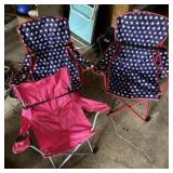 (3) lawn bag chairs