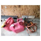 Gas cans and jumper cables