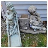 (2) garden decorations (resin) as is
