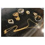 10k rings, pendants & necklace