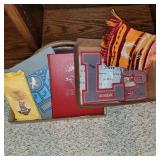 Loudonville HS yearbooks, letters, tennis rackets