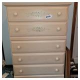 Full size bed with 5-drawer dresser