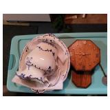 Ironstone dishes and clock