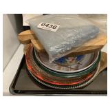 Baking sheets, cutting board, tin, and more