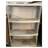 Plastic shelf unit