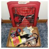 Pet carrier, toys and more
