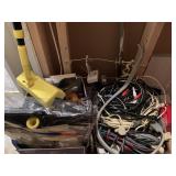 Electric wires and painting supplies.