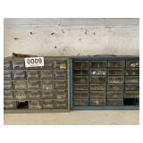 (2) Nut & Bolt bins and misc hardware