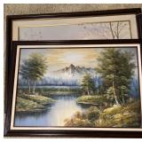 (2) large paintings