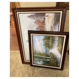 (2) large paintings
