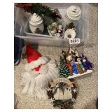 Tote with Christmas decor