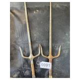 (2) Martial Arts Training Sai (As-is)