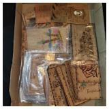 Leather & wood plaque postcards