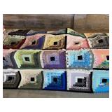 1967 colorful log cabin quilt large