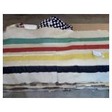 Colorful striped wool blanket