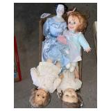 Four vintage dolls