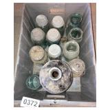 Vintage canning jars and bottle