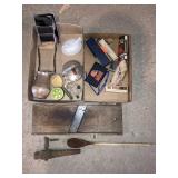 Slaw cutter, wooden spoon, barrel spout and more