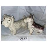 Vintage cast iron terrier door stop, Pottery