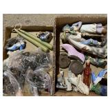 Vintage slippers, bagged hardware, more