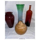 Longaberger chocolate caramel slag, colored glass