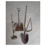 Sledge, shovels & more