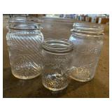 (3) Jumbo jelly jars