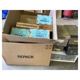 Cardboard storage boxes